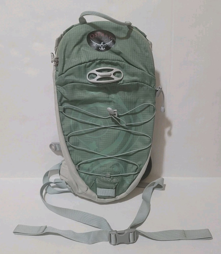 Osprey Verve 4 Hydration Backpack Green HydraLock Hiking Adjustable No Bladder