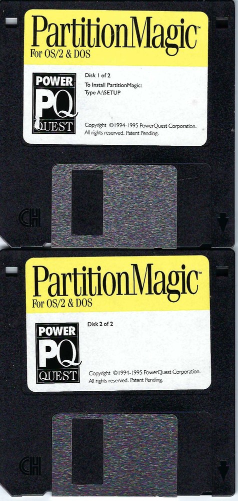 ITHistory (1995) IBM PC Software PARTITION MAGIC (PowerQuest) OS/2 DOS  3.5" OF