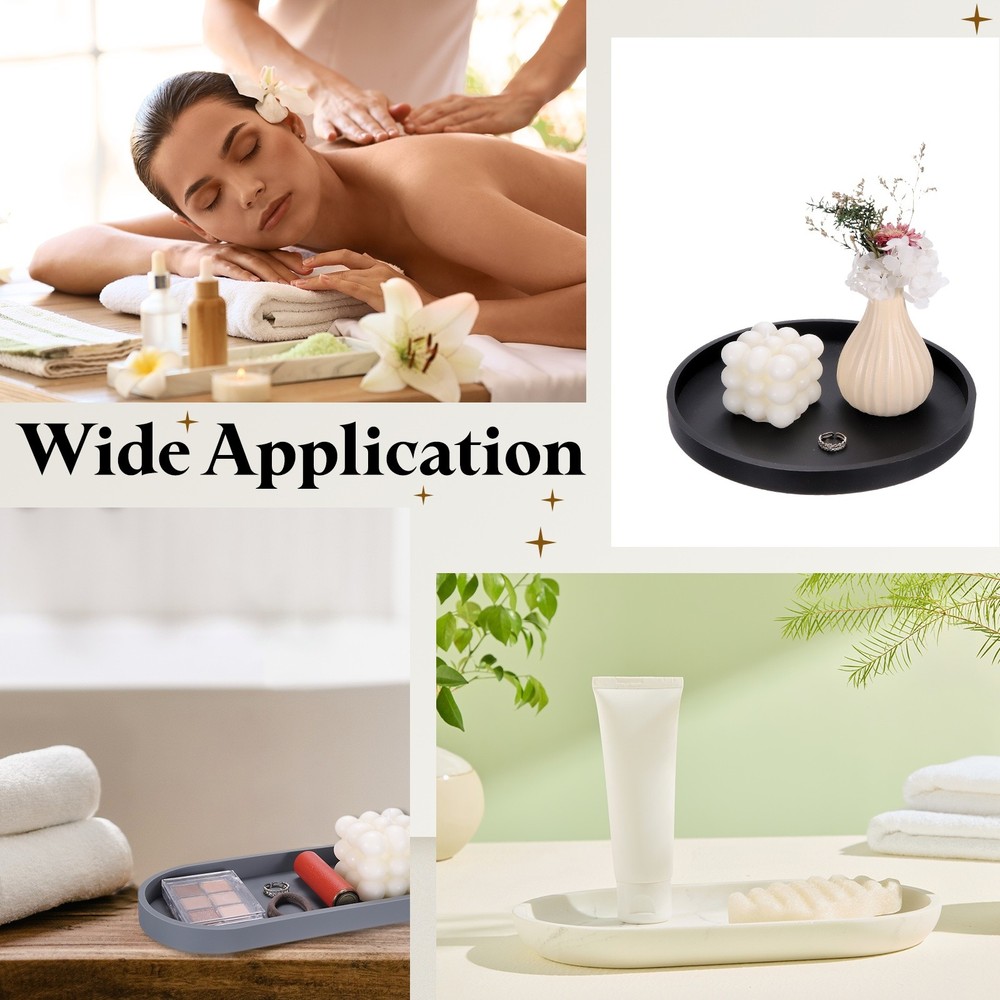 For silicone bath tray 9.1 cm black for bedside table top
