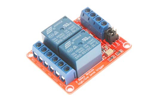 9V 2-Channel Relay Module High Low Level Trigger with Optocoupler DC 9V Red