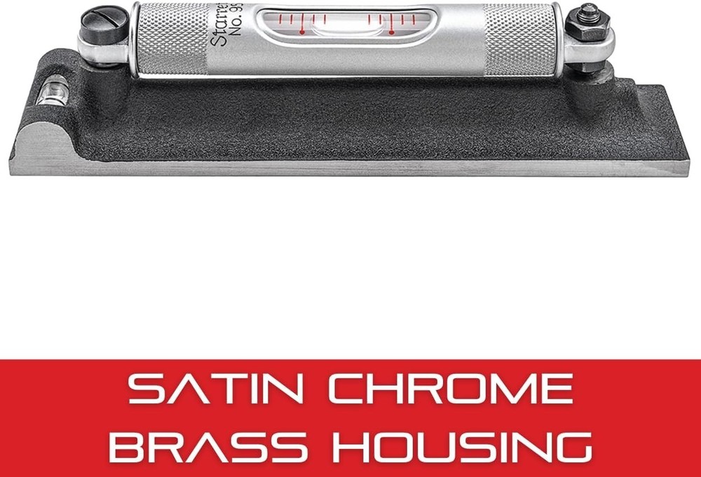 Precision 6'' Machinists' Level - Adjustable Vials for Accurate Dual Leveling