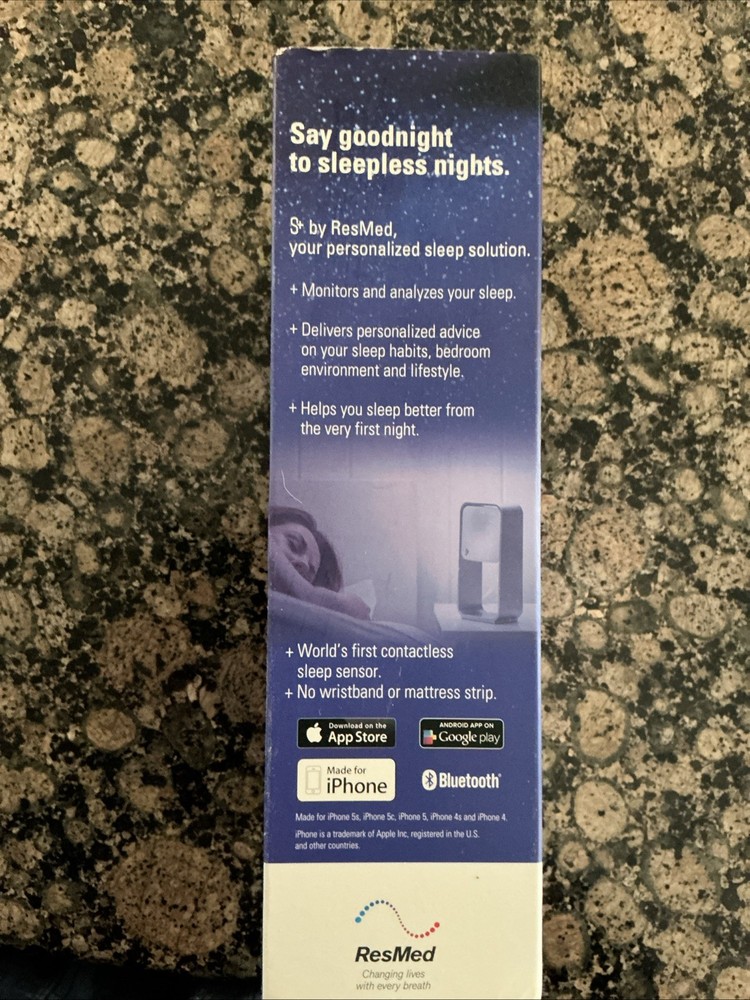 ResMed S+ Sleep Better SleepSensor Technology Personal Sleep Solution Silver
