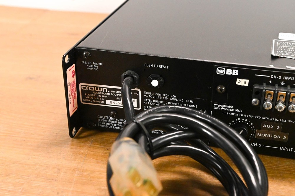 Crown Com-Tech 400 2-Channel Power Amplifier CG01ZTX