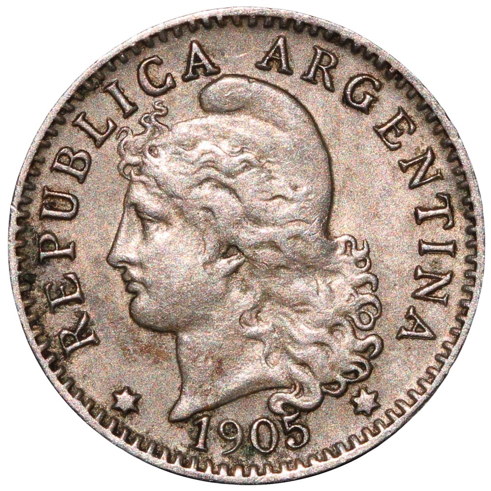 1905 Argentina 5 Centavos Coin – Cupronickel