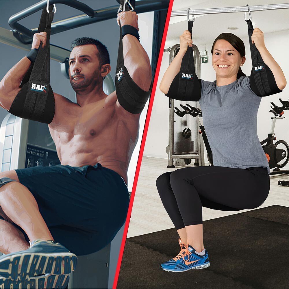 RAD Hanging Ab Straps for Pull up Bar & Abdominal Muscle Building Rip Resistant