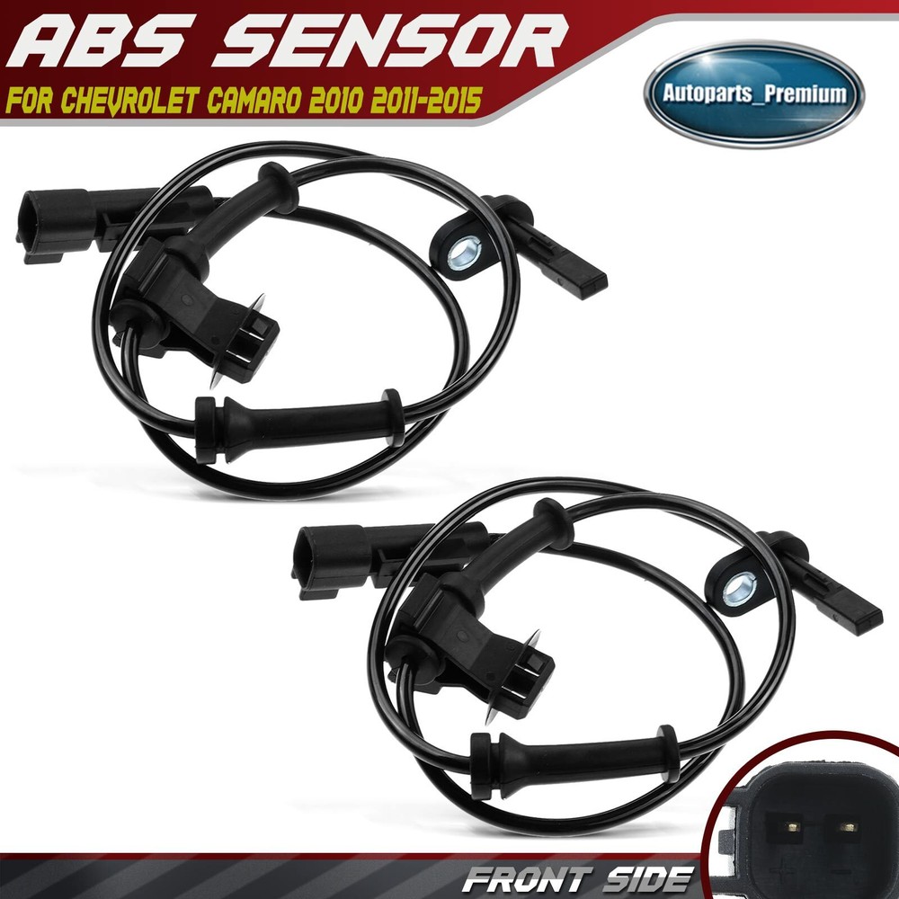 2x Front Left & Right Side ABS Wheel Speed Sensor for Chevrolet Camaro 2010-2015