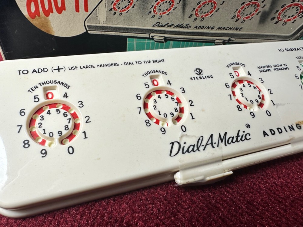 Sterling Dial-A-Matic “add- It” Automatic Mechanical Adding Machine #567
