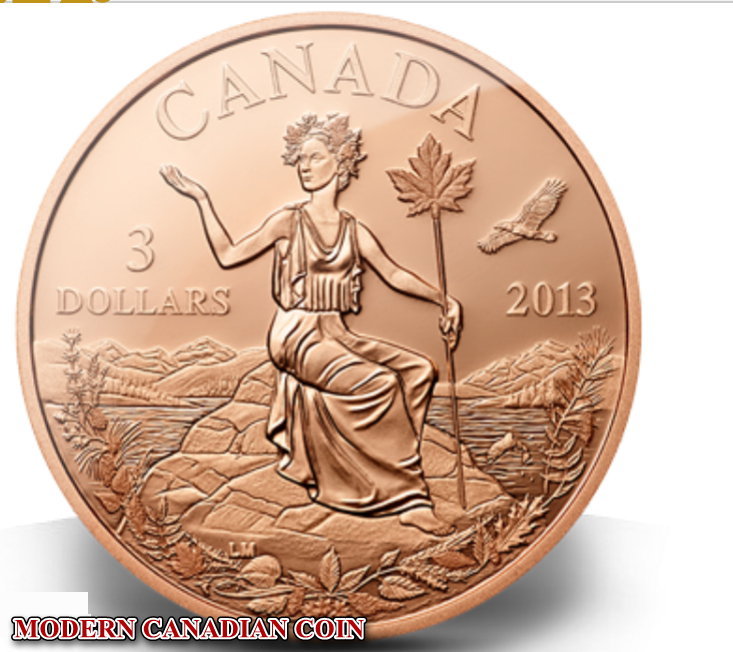 CANADA $3 - BRONZE COIN - CANADA: AN ALLEGORY - RCM 2013