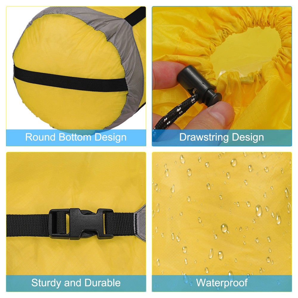 Compression Stuff Sack 10L S Size Waterproof Sleeping Bag Storage Sack Yellow