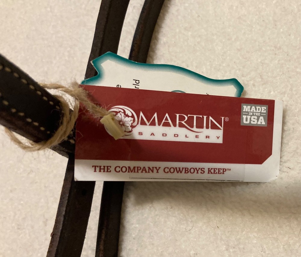 Martin Hermann Oak Leather and Rawhide Braid Headstall- UNUSED