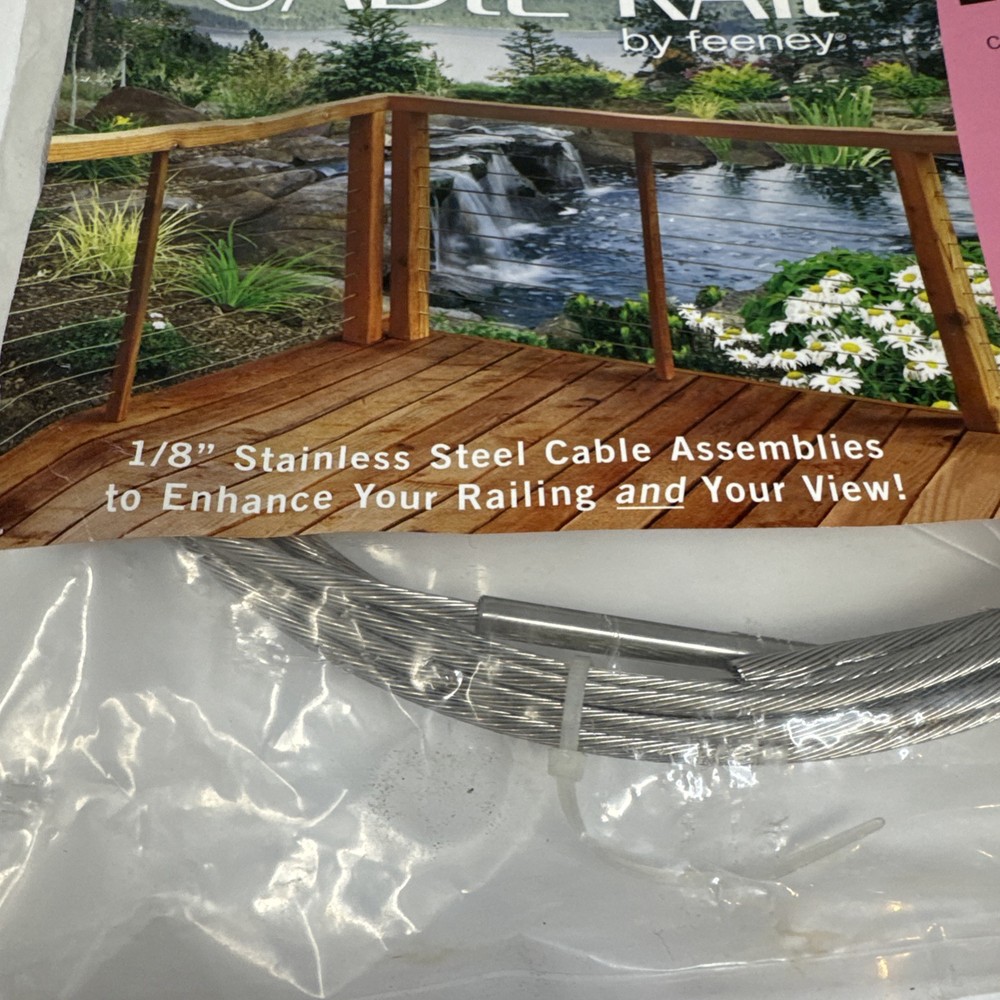 Feeney 6320-PKG Cable Rail Assemblies for Wood Railing Frames 20' 1/8"