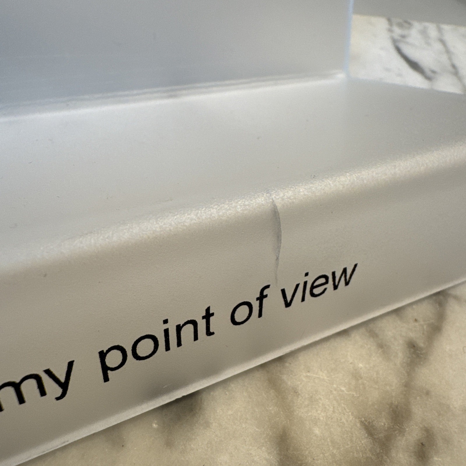 1988 Leica “My Point of View” Frosted Camera Display Stand 6”