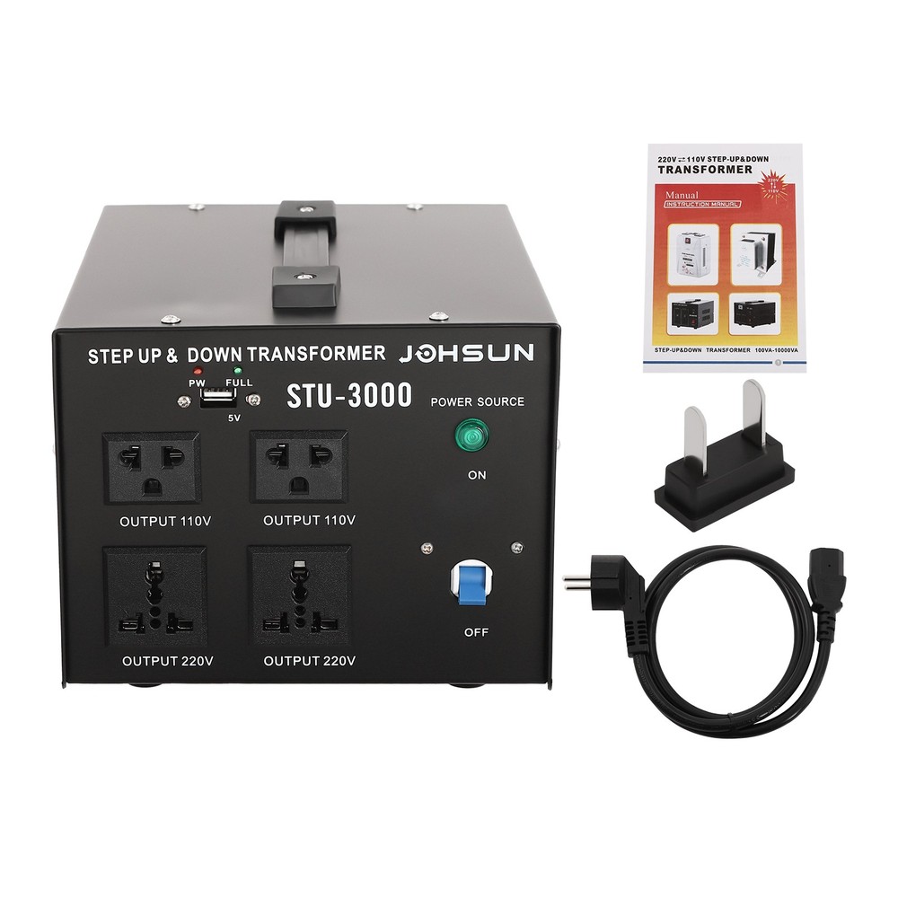 Power Transformer Voltage Converter 110V⇋220V Step Up/Step Down Regulator 3000W