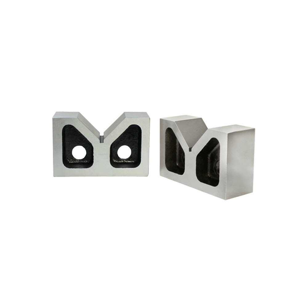 PAIR 5'' x 2'' x 3-1/8'' Cast Iron V-Blocks V-Block Ground 5'' V-Blocks