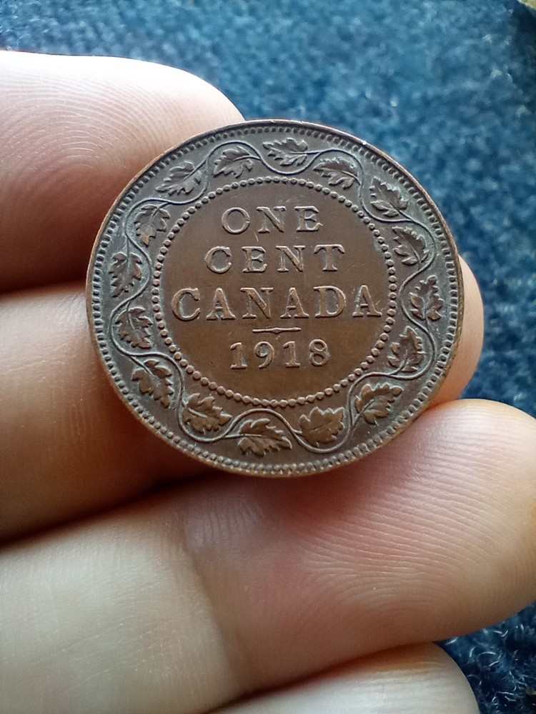 CANADA 1918 Canada Large 1 One Cent Coin