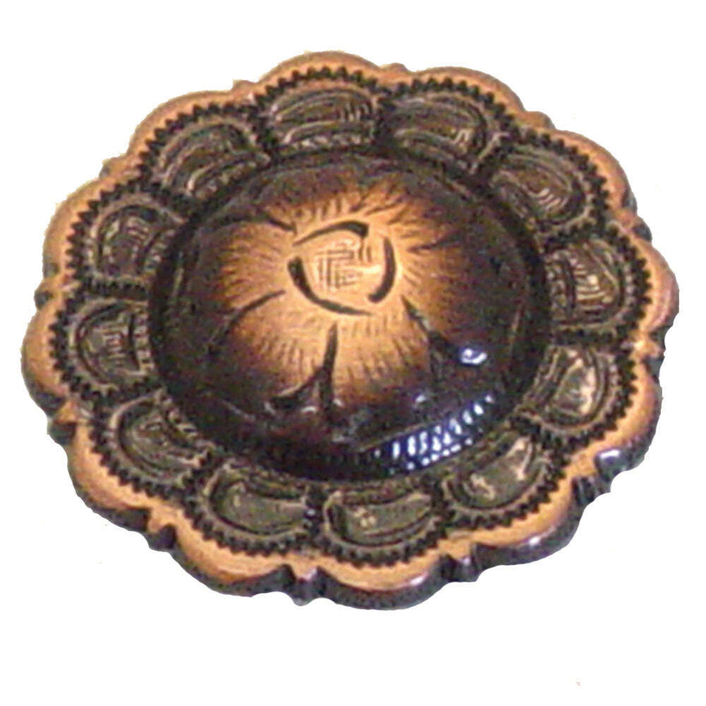 4 Pack Copper Flower Screw Back Conchos - 1"