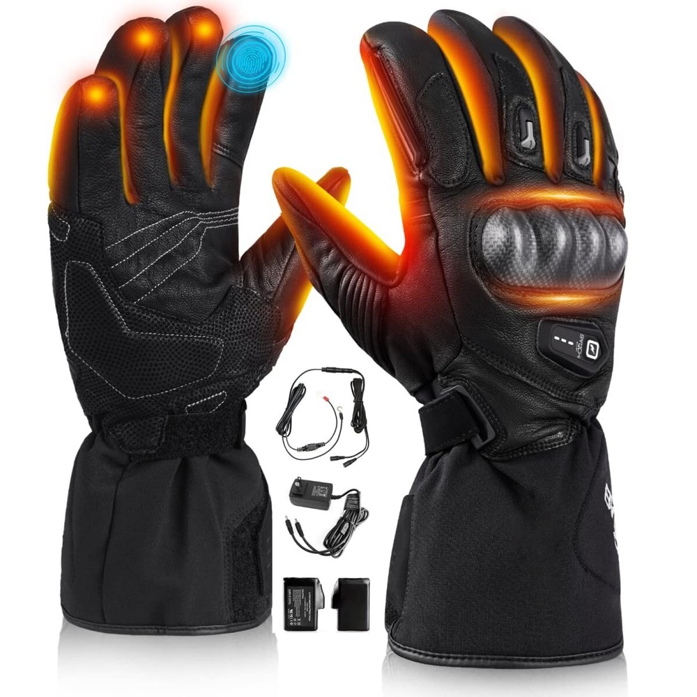 Motorcycle Heated Gloves Touchscreen Waterproof