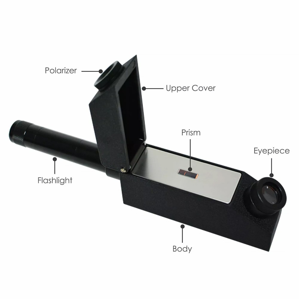 GemologicalGemstone Gem Refractometer Built-In Light 1.30-1.81RI for GIA testing