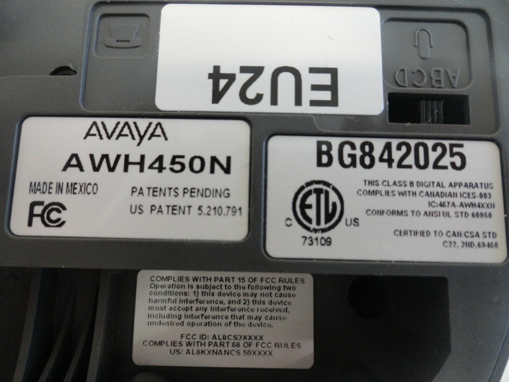 ZZ11: Avaya AWH450N Charging Base