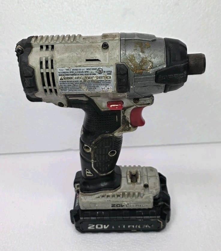 WORKING! Porter Cable PCC641 20V Cordless Impact Driver Tool With Battery