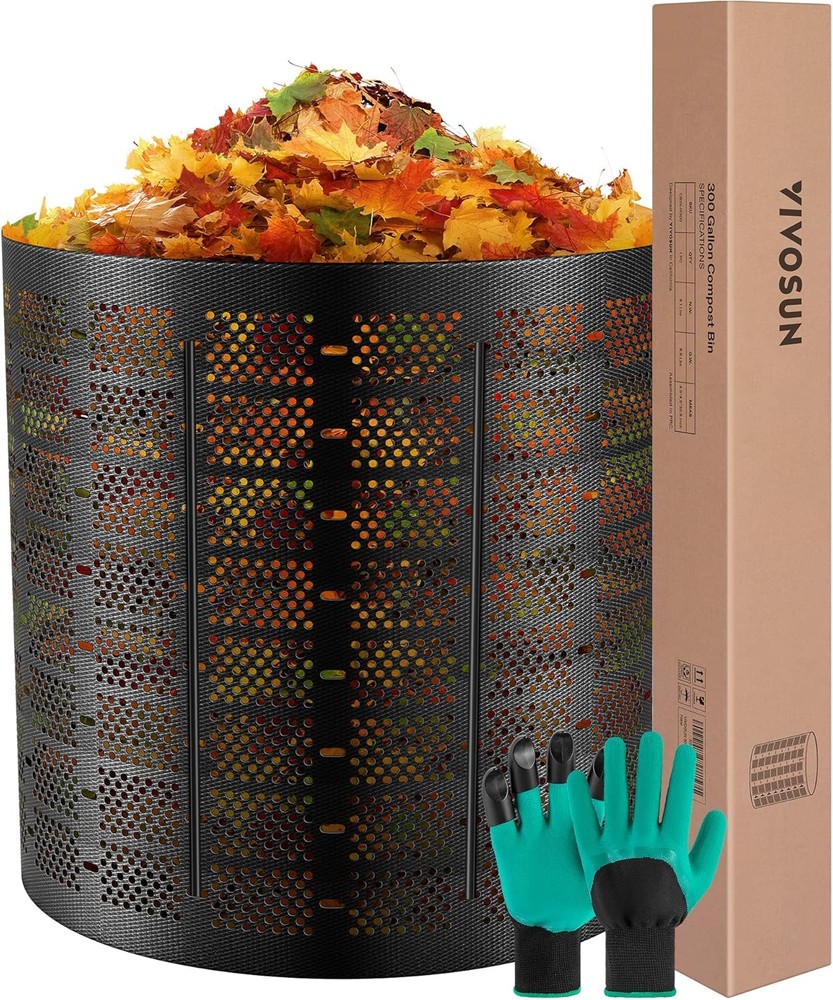 300 Gallon Outdoor Compost Bin Expandable Composter Easy to Setup