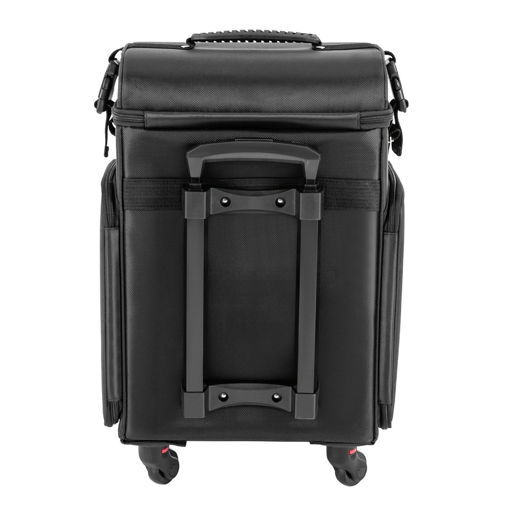 Makeup Train Caser Soft Sided Rolling Makeup Trolley Train Case Bag w/Clear Bag