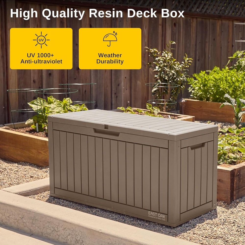 Modern 60 Gallon Waterproof Deck Box – Versatile Storage & Seating Solution
