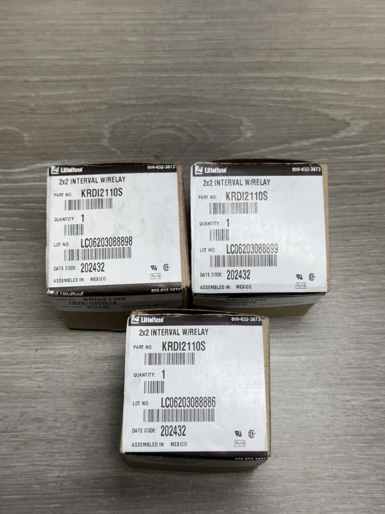 Littelfuse KRDI2110S Time Delay Relay 3 Pack