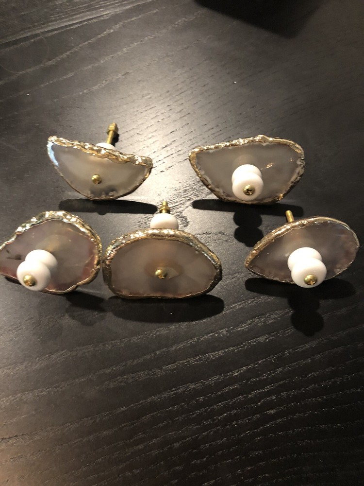 5 geode cabinet or drawer knobs