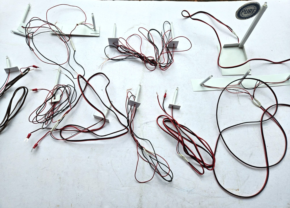 12 Wired Warm White Led Lamp Light Set  for Train Layout - all tested & light up