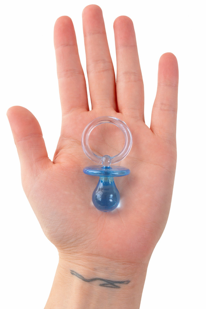 TRANSLUCENT BLUE PACIFIERS (plastic) 36 ct, 2.5''