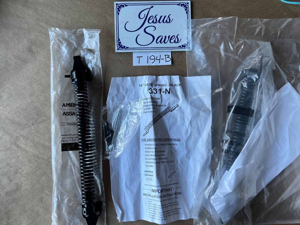 2- Ameristar 14" Gate Spring Black New Model 331-N  TWO     T194B