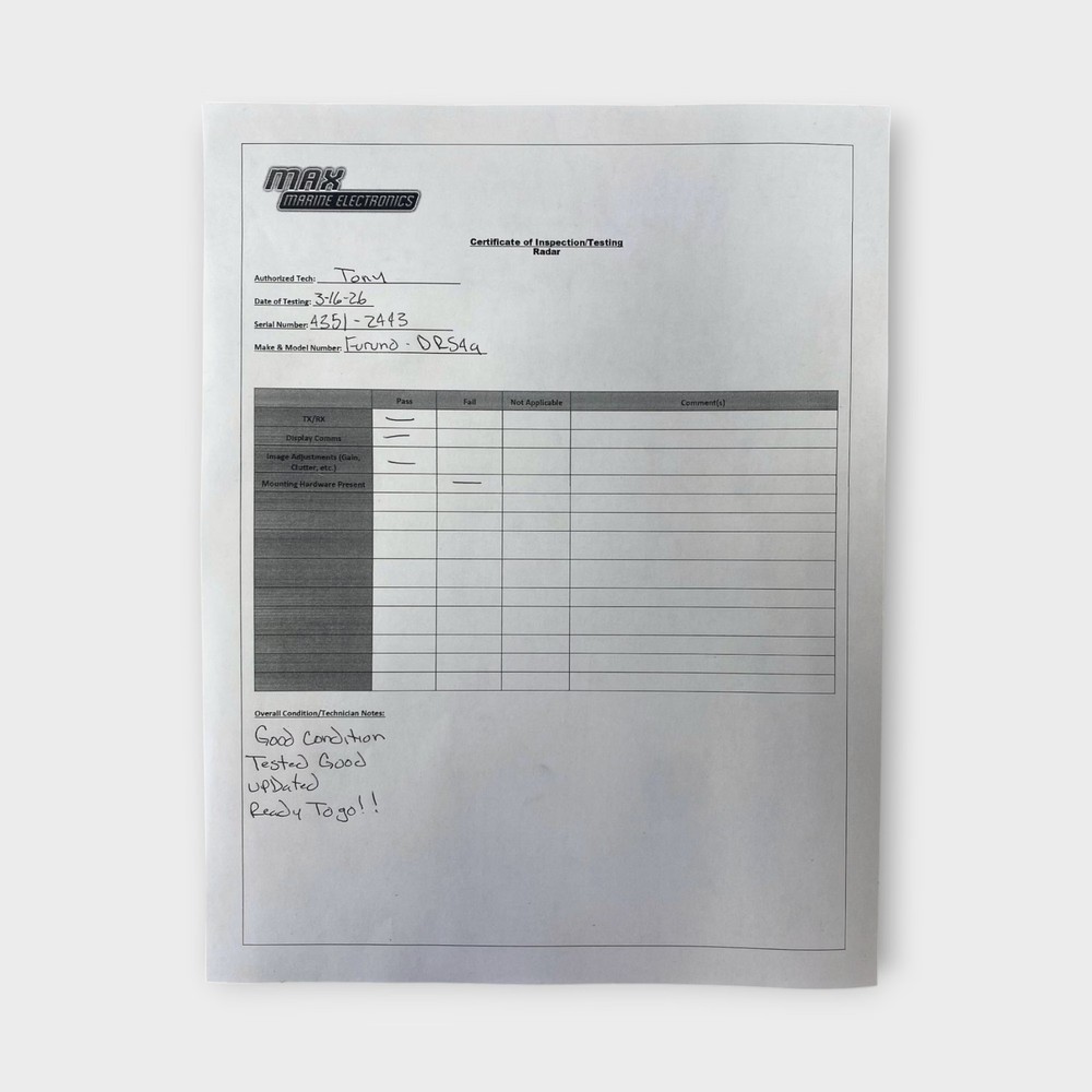 Furuno DRS4A UHD Digital Open Array 4KW Radar Add-On w/3.5′ Array TZ Touch Ready