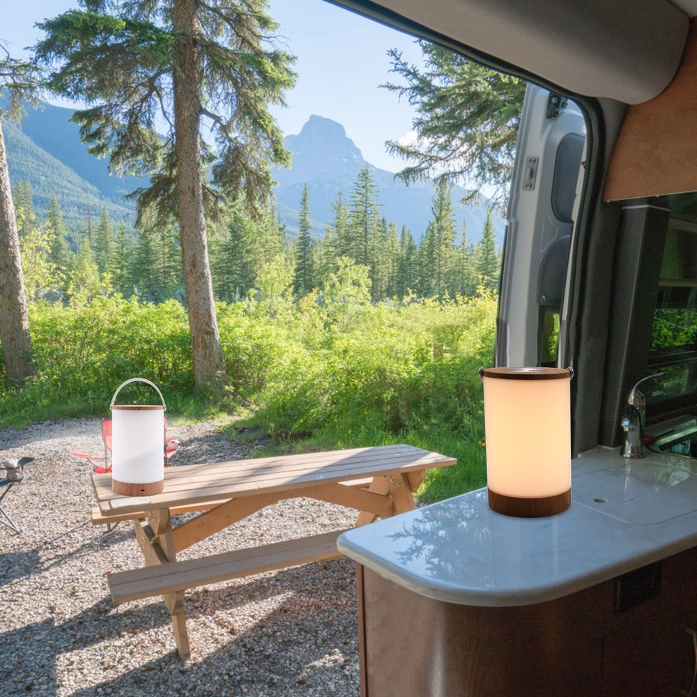 Portable Lantern with Touch Dimmable Switch, Rechargeable Battery-Operated Co...