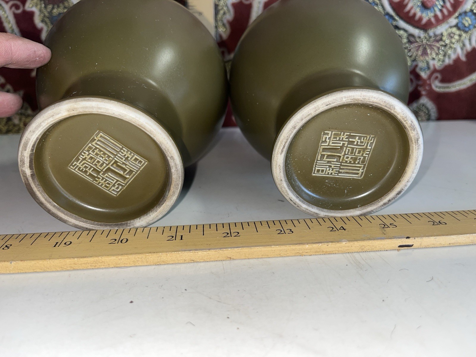 Pair Of Chinese Porcelain Tea Dust Style Vases