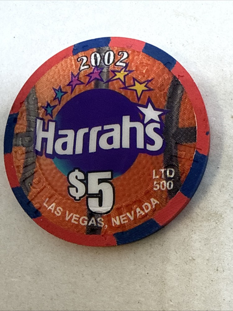 $5 Harrahs's Net Crazy Obsolete LV Mint, Never On A Table!!!