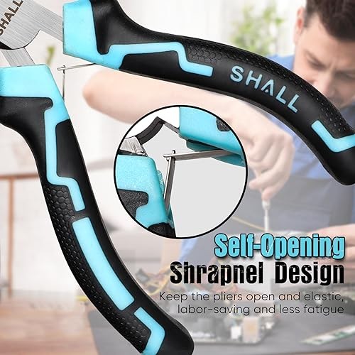 Mini Pliers Set, 6-Piece Small Pliers Tool Set Includes Needle Nose, Long mini