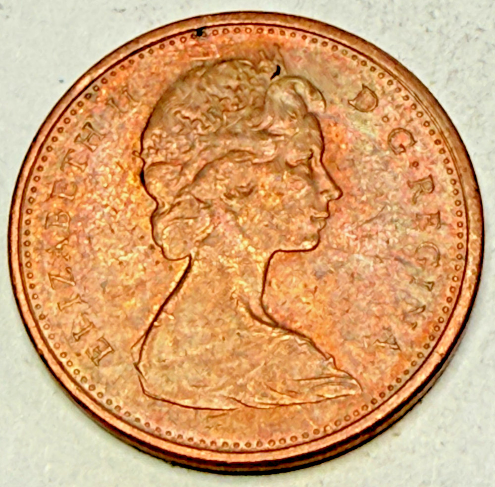 1968 Canada One Cent Coin Penny