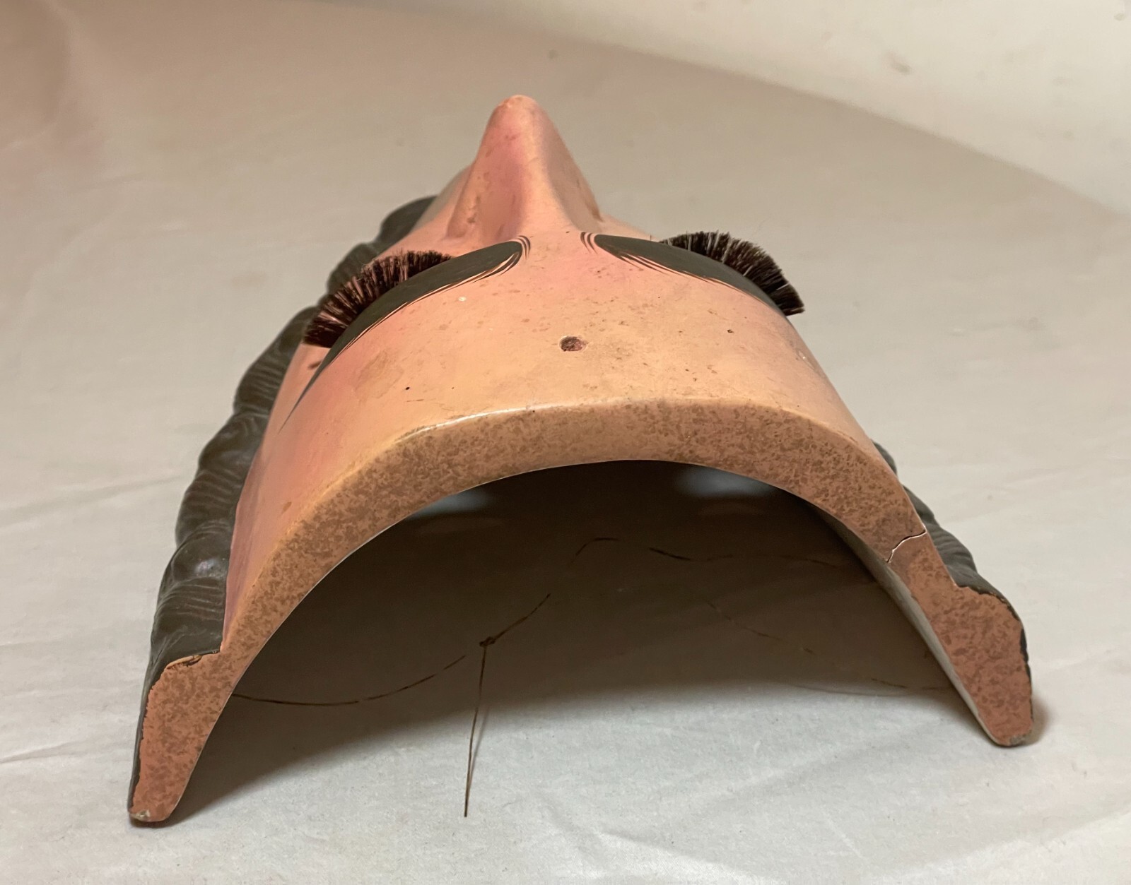 VINTAGE PARACHICOS MASK HAND CARVED WOOD MEXICAN FOLK ART CHIAPAS GLASS EYE