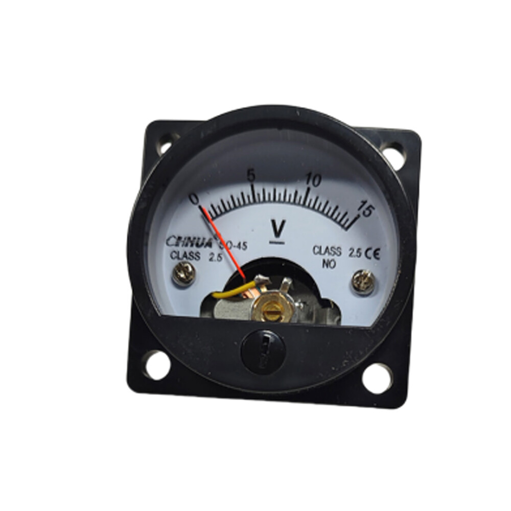 2X DC 0-15V Analog Voltmeter Analogue Voltage Panel Meter SO45 Directly Connect
