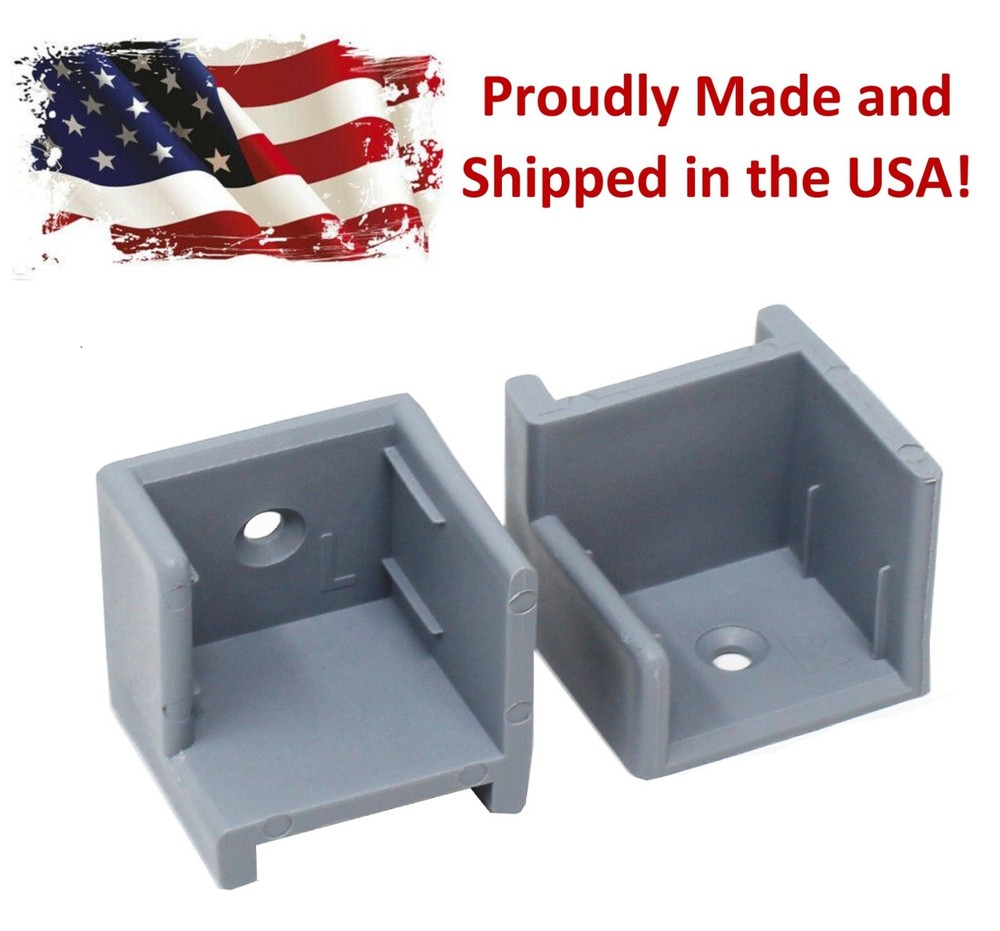 Grey Left & Right Hand Hinge Pontoon Door Stop Kit