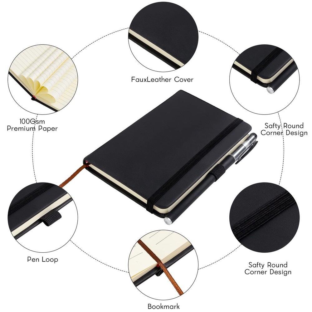 Animusphere 2Pack Pocket Notebook Small Journal 4 Black