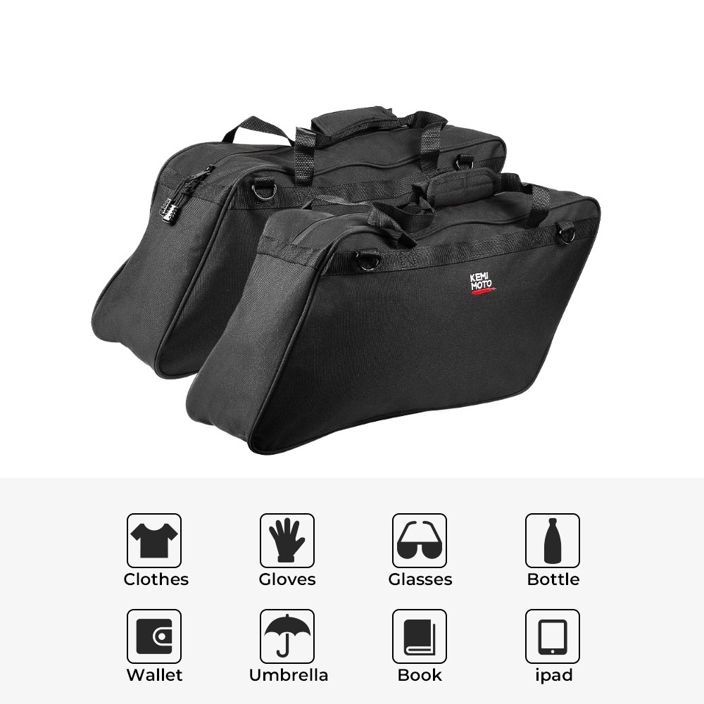 2PCS Motorcycle Saddlebag Liners Inserts Side Case Bag for Electra /Street Glide