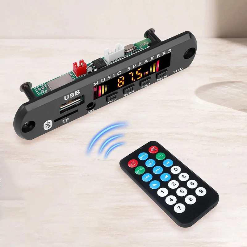Audio Decoder Board Bluetooth 5.0 Car Kit Wireless Mp3 9v-12v Wma Music Player