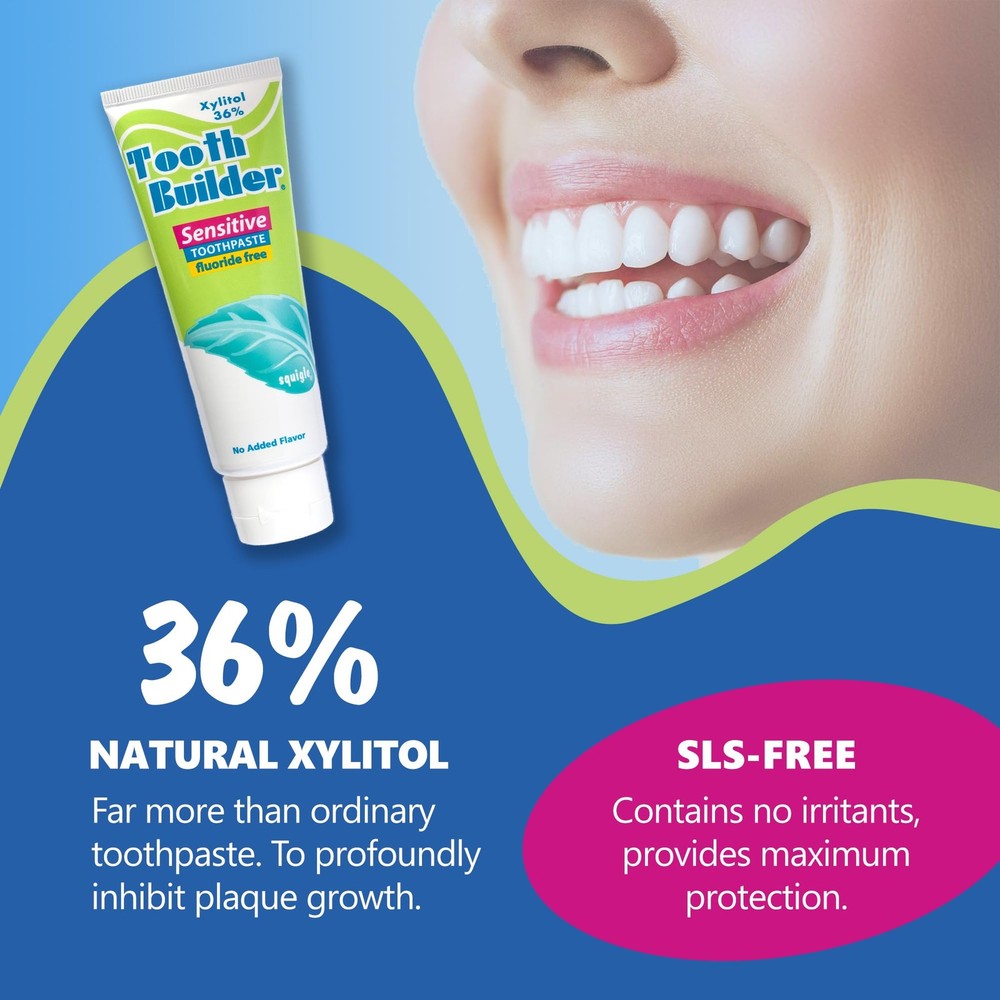 Squigle Tooth Builder SLS Free Toothpaste Stops Tooth Sensitivity Prevents