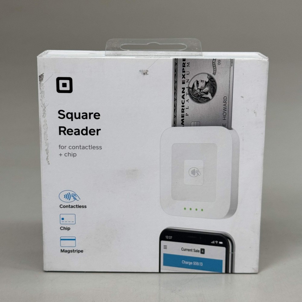SQUARE Square Reader for Contactless and Chip 2nd Generation 4" x 4" White REV-0
