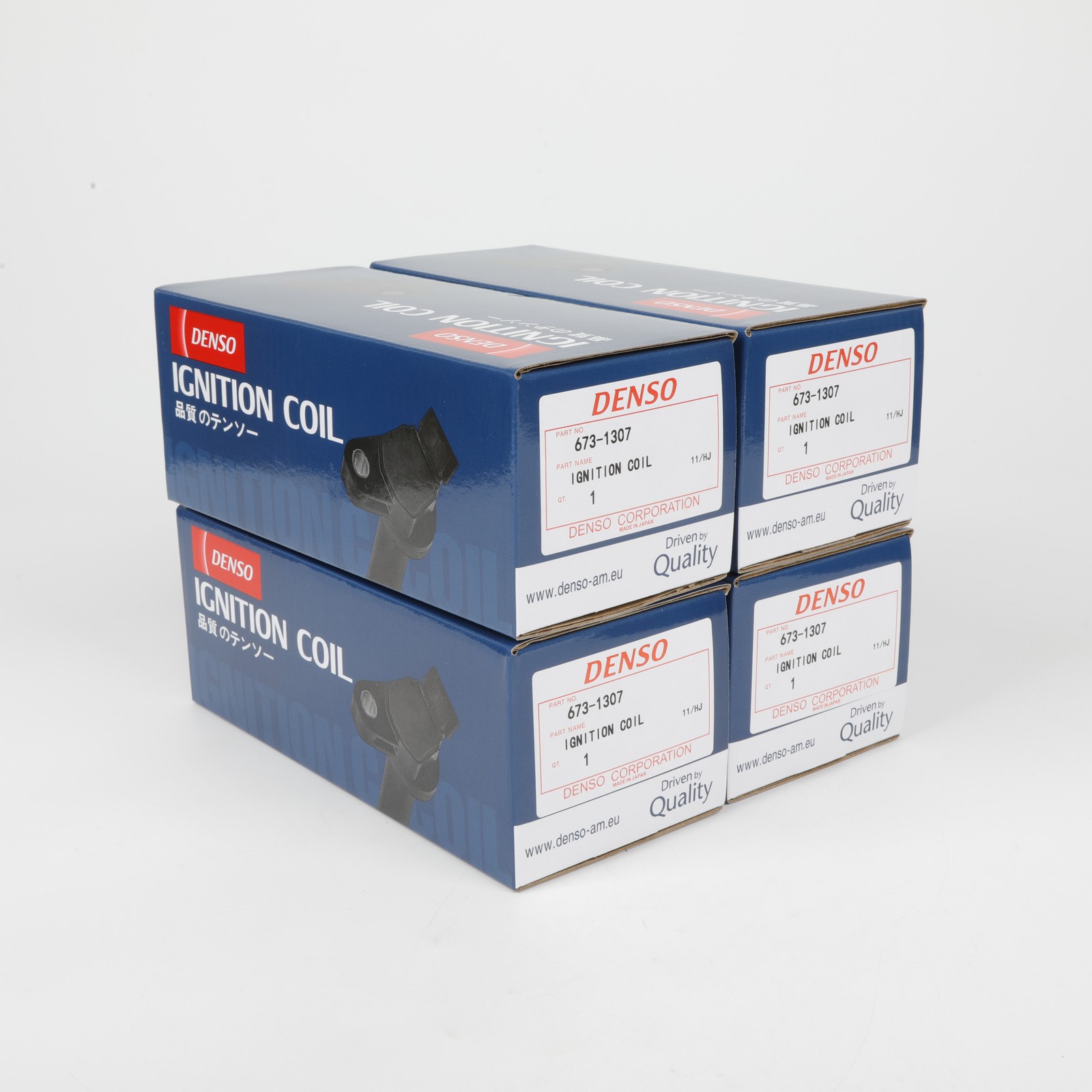 4PCS DENSO 90919-02244 673-1307 Ignition Coils For 2001-2008 Toyota Rav4 2.4L L4