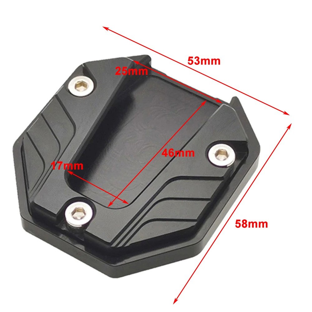 Motorcycle Bikes Kickstand Extender Foot Side Stand Extension Pad Support Plate