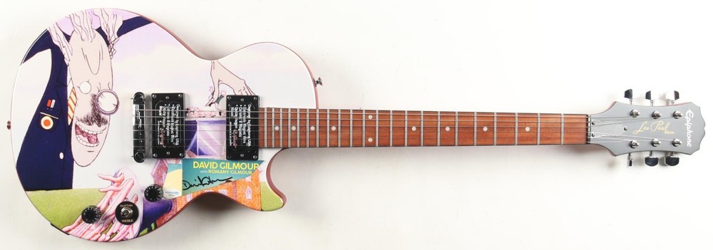 Pink Floyd David Gilmour Autographed Custom Epiphone Graphics Guitar