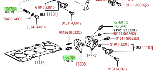 OEM Genuine Toyota VVT Oil Control Valve Screen Filter on Head 15678-21010
